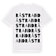 White t-shirt med Råstrand ordlek t-shirt