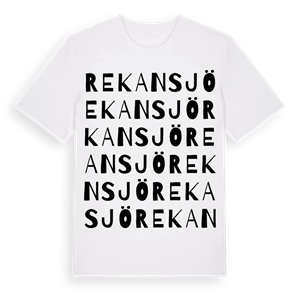 Rekansjö ordlek t-shirt – ekologisk bomull t-shirt från Pinshirt
