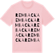 Pink Cotton t-shirt med Rembacka ordlek t-shirt