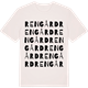 Vintage White t-shirt med Rengård ordlek t-shirt