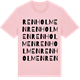 Pink Cotton t-shirt med Renholmen ordlek t-shirt