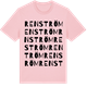 Pink Cotton t-shirt med Renström ordlek t-shirt