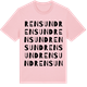 Pink Cotton t-shirt med Rensund ordlek t-shirt