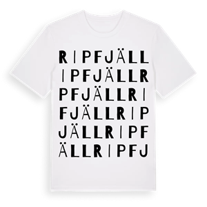 Ripfjäll ordlek t-shirt – ekologisk bomull t-shirt från Pinshirt