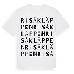 Risåkläppen ordlek t-shirt – ekologisk bomull t-shirt från Pinshirt