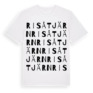 Risåtjärn ordlek t-shirt – ekologisk bomull t-shirt från Pinshirt