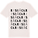 Vintage White t-shirt med Risbäck ordlek t-shirt