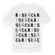 White t-shirt med Risbäck ordlek t-shirt