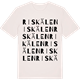 Vintage White t-shirt med Riskälen ordlek t-shirt