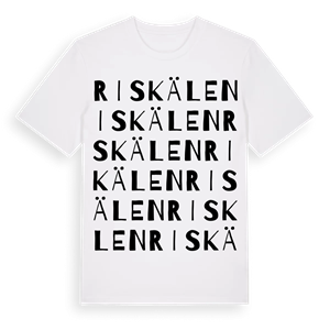 Riskälen ordlek t-shirt – ekologisk bomull t-shirt från Pinshirt