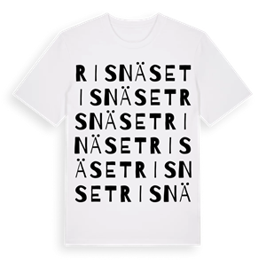 Risnäset ordlek t-shirt – ekologisk bomull t-shirt från Pinshirt
