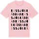 Pink Cotton t-shirt med Rissjöbrännan ordlek t-shirt