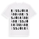 White t-shirt med Rissjöbrännan ordlek t-shirt