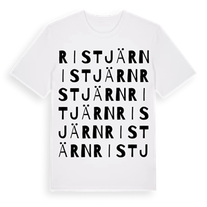 Ristjärn ordlek t-shirt – ekologisk bomull t-shirt från Pinshirt