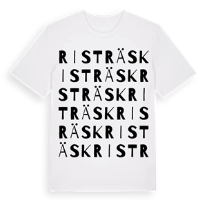 Risträsk ordlek t-shirt – ekologisk bomull t-shirt från Pinshirt