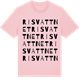 Pink Cotton t-shirt med Risvattnet ordlek t-shirt