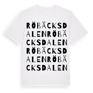 Röbäcksdalen ordlek t-shirt – ekologisk bomull t-shirt från Pinshirt