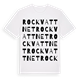 White t-shirt med Rockvattnet ordlek t-shirt