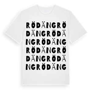 Rödäng ordlek t-shirt – ekologisk bomull t-shirt från Pinshirt