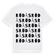 White t-shirt med Rödås ordlek t-shirt