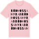 Pink Cotton t-shirt med Rödmossamyran ordlek t-shirt