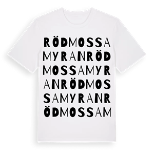 Rödmossamyran ordlek t-shirt – ekologisk bomull t-shirt från Pinshirt