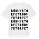 White t-shirt med Rödmyrtorpet ordlek t-shirt