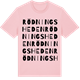Pink Cotton t-shirt med Rödningsheden ordlek t-shirt