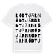 White t-shirt med Rödtjärn ordlek t-shirt