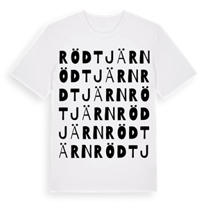 Rödtjärn ordlek t-shirt – ekologisk bomull t-shirt från Pinshirt