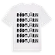 White t-shirt med Rödtjärn ordlek t-shirt