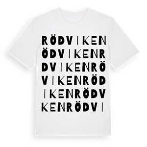 Rödviken ordlek t-shirt – ekologisk bomull t-shirt från Pinshirt
