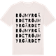 Vintage White t-shirt med Röjmyrgärdet ordlek t-shirt