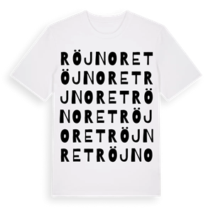 Röjnoret ordlek t-shirt – ekologisk bomull t-shirt från Pinshirt