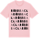 Pink Cotton t-shirt med Rönnbacka ordlek t-shirt