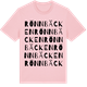Pink Cotton t-shirt med Rönnbäcken ordlek t-shirt