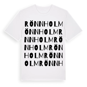 Rönnholm ordlek t-shirt – ekologisk bomull t-shirt från Pinshirt