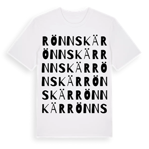 Rönnskär ordlek t-shirt – ekologisk bomull t-shirt från Pinshirt