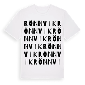 Rönnvik ordlek t-shirt – ekologisk bomull t-shirt från Pinshirt