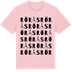 Pink Cotton t-shirt med Rörås ordlek t-shirt