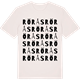 Vintage White t-shirt med Rörås ordlek t-shirt