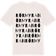 Vintage White t-shirt med Rörmyran ordlek t-shirt