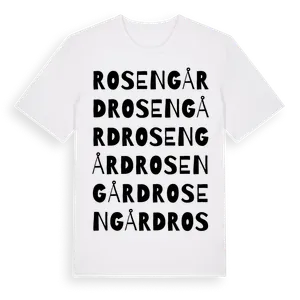 Rosengård ordlek t-shirt – ekologisk bomull t-shirt från Pinshirt
