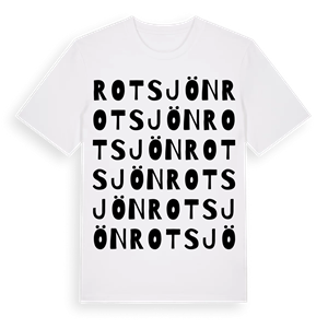 Rotsjön ordlek t-shirt – ekologisk bomull t-shirt från Pinshirt