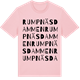 Pink Cotton t-shirt med Rumpnäsdammen ordlek t-shirt