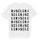 White t-shirt med Rusele ordlek t-shirt