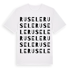 Rusele ordlek t-shirt – ekologisk bomull t-shirt från Pinshirt