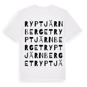 Ryptjärnberget ordlek t-shirt – ekologisk bomull t-shirt från Pinshirt