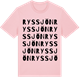 Pink Cotton t-shirt med Ryssjön ordlek t-shirt