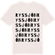 Vintage White t-shirt med Ryssjön ordlek t-shirt